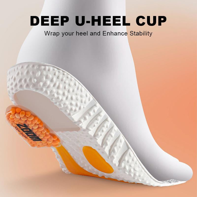 Sports & Work Insoles for Men & Women - Plantar Fasciitis Arch Support Orthotics for Work, Running, Sports & All-Day Wear - Relieve Heel Pain, Flat Feet, High Arch - Memory Foam Cushioning with Shock Absorption for Enhanced Comfort & Performance
