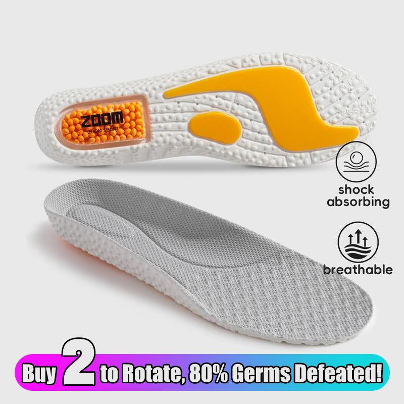 Sports & Work Insoles for Men & Women - Plantar Fasciitis Arch Support Orthotics for Work, Running, Sports & All-Day Wear - Relieve Heel Pain, Flat Feet, High Arch - Memory Foam Cushioning with Shock Absorption for Enhanced Comfort & Performance