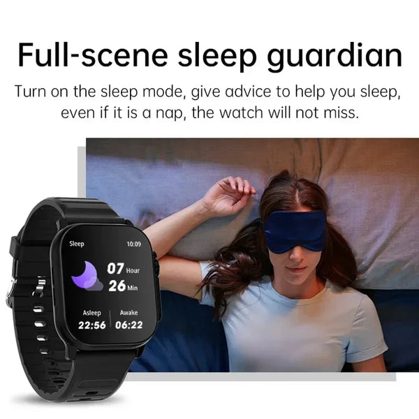 T900 Ultra Smartwatch - Bluetooth Communication, Message Alerts, Heart Rate Monitoring, and Sports Tracking for Android and iOS Users (Men & Women)